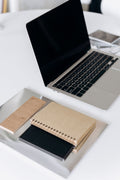 Laptop on a clean desk representing Microsoft 365 Apps for business