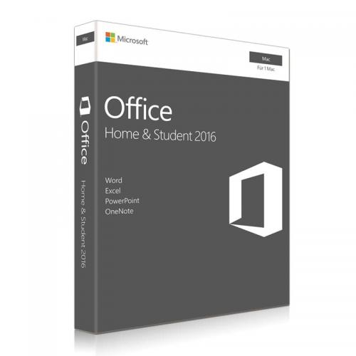 Microsoft Office Home & Student 2016 für Mac, Produktbox im dunklen Design