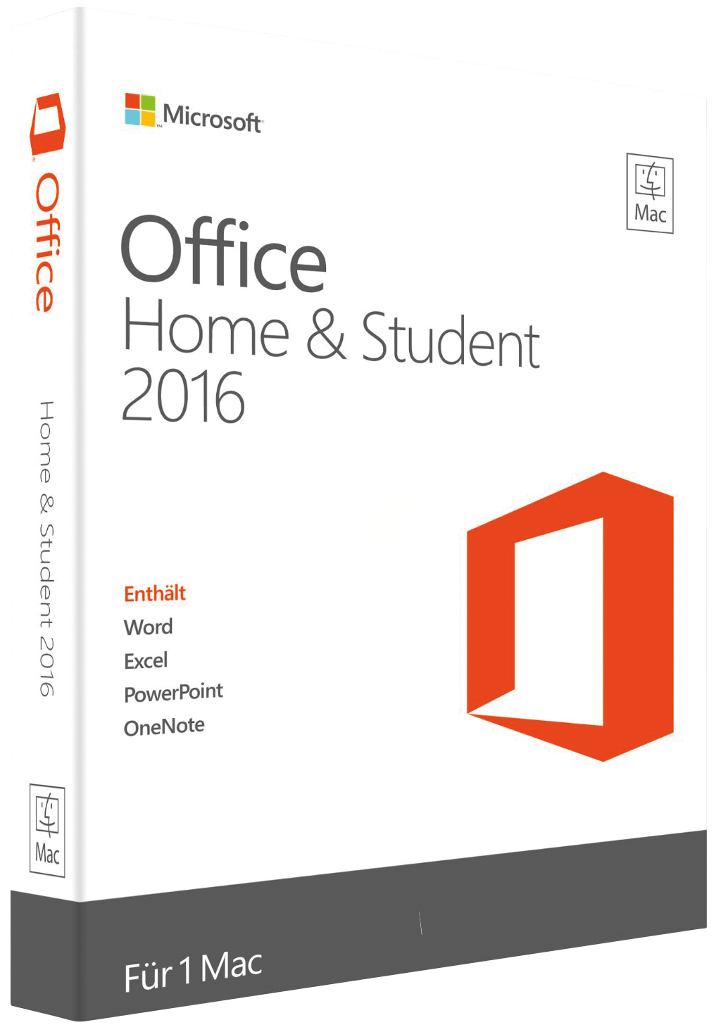 Microsoft Office Home & Student 2016 für Mac digitale Lizenz, Produktbox